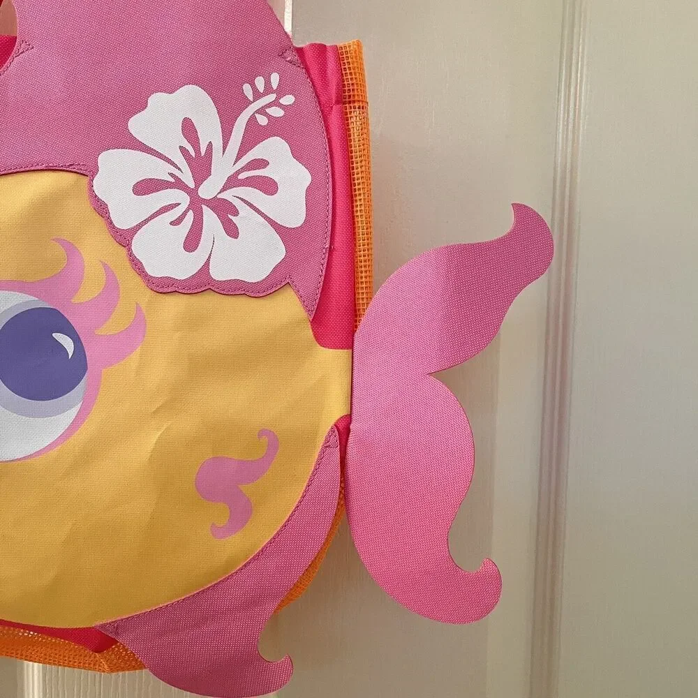 Old Navy Kids Fish Beach Swim Bag Pink Orange Tropical NWT